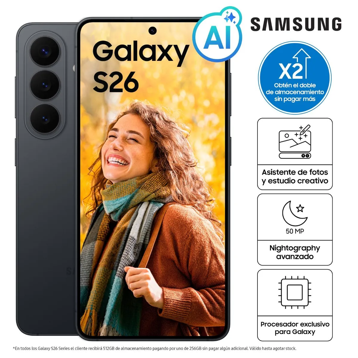 SAMSUNG - Celular Samsung Galaxy S26 512GB