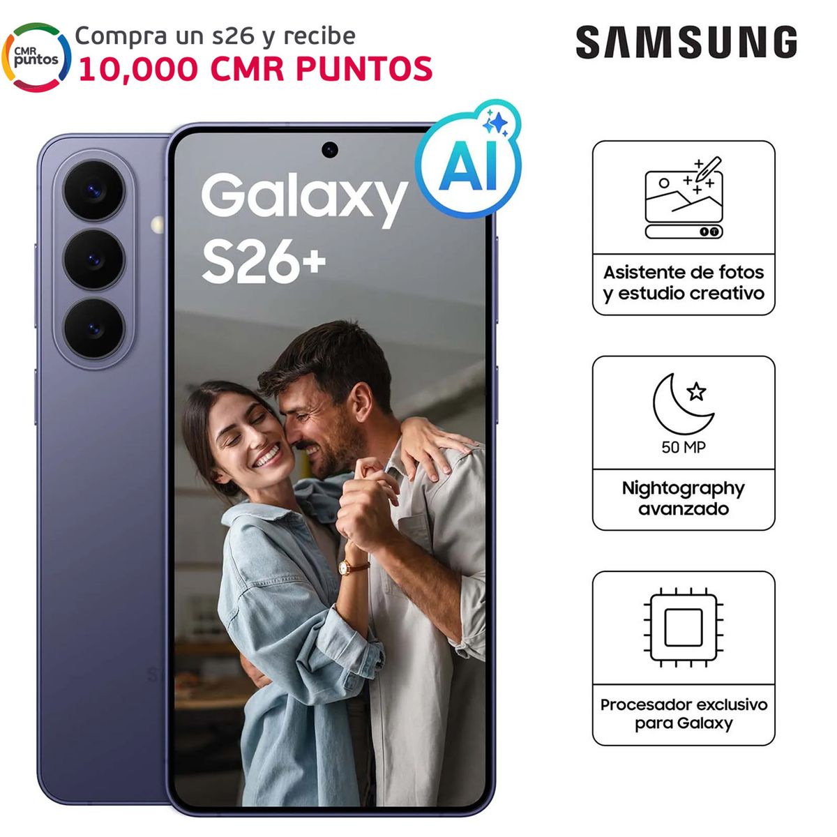 SAMSUNG - Celular Samsung Galaxy S26+ 512GB
