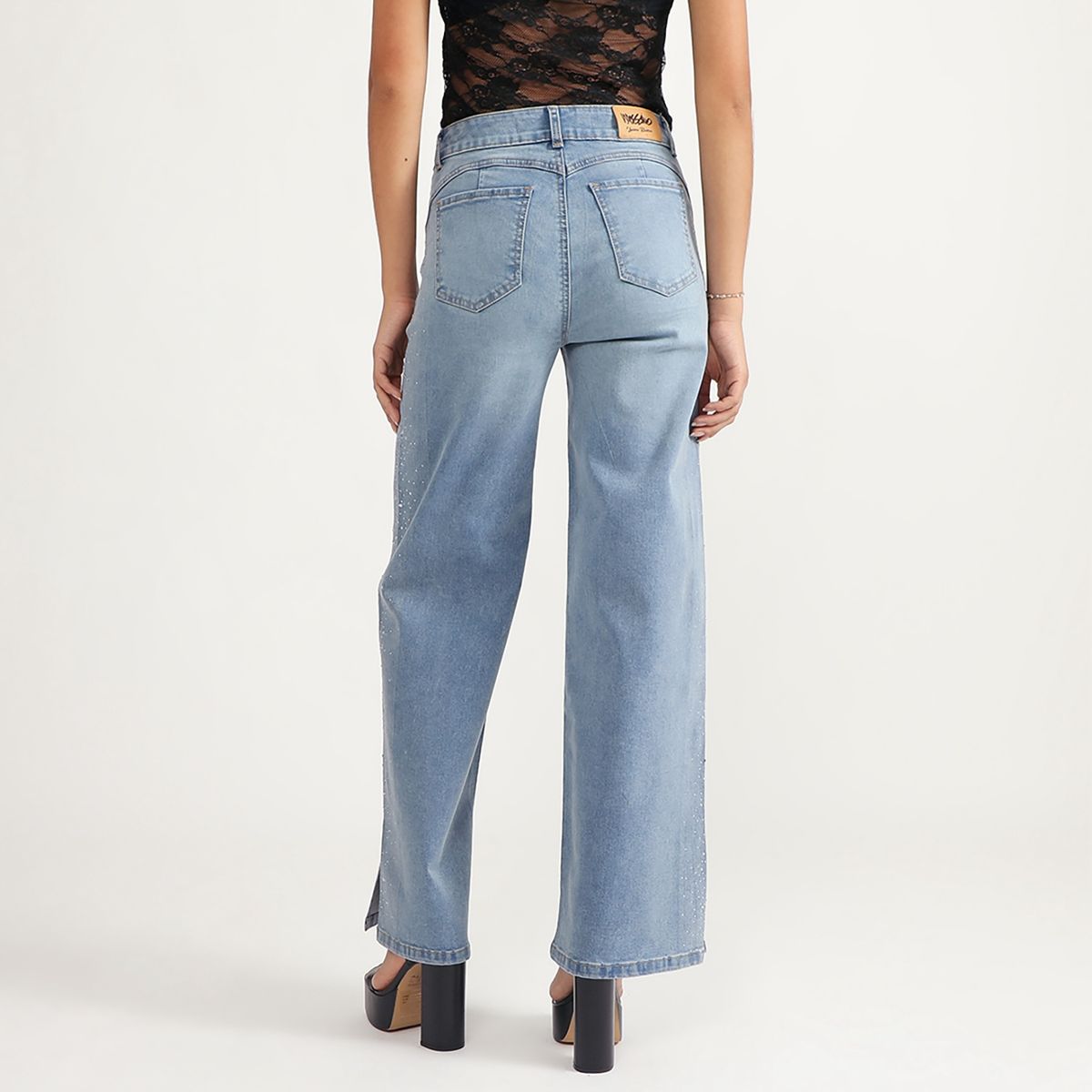 MOSSIMO - Jean Straight Tiro Alto Mujer Mossimo
