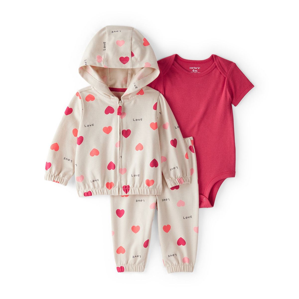 CARTERS - Conjunto 3 Piezas Bebé Niña Algodón Carters