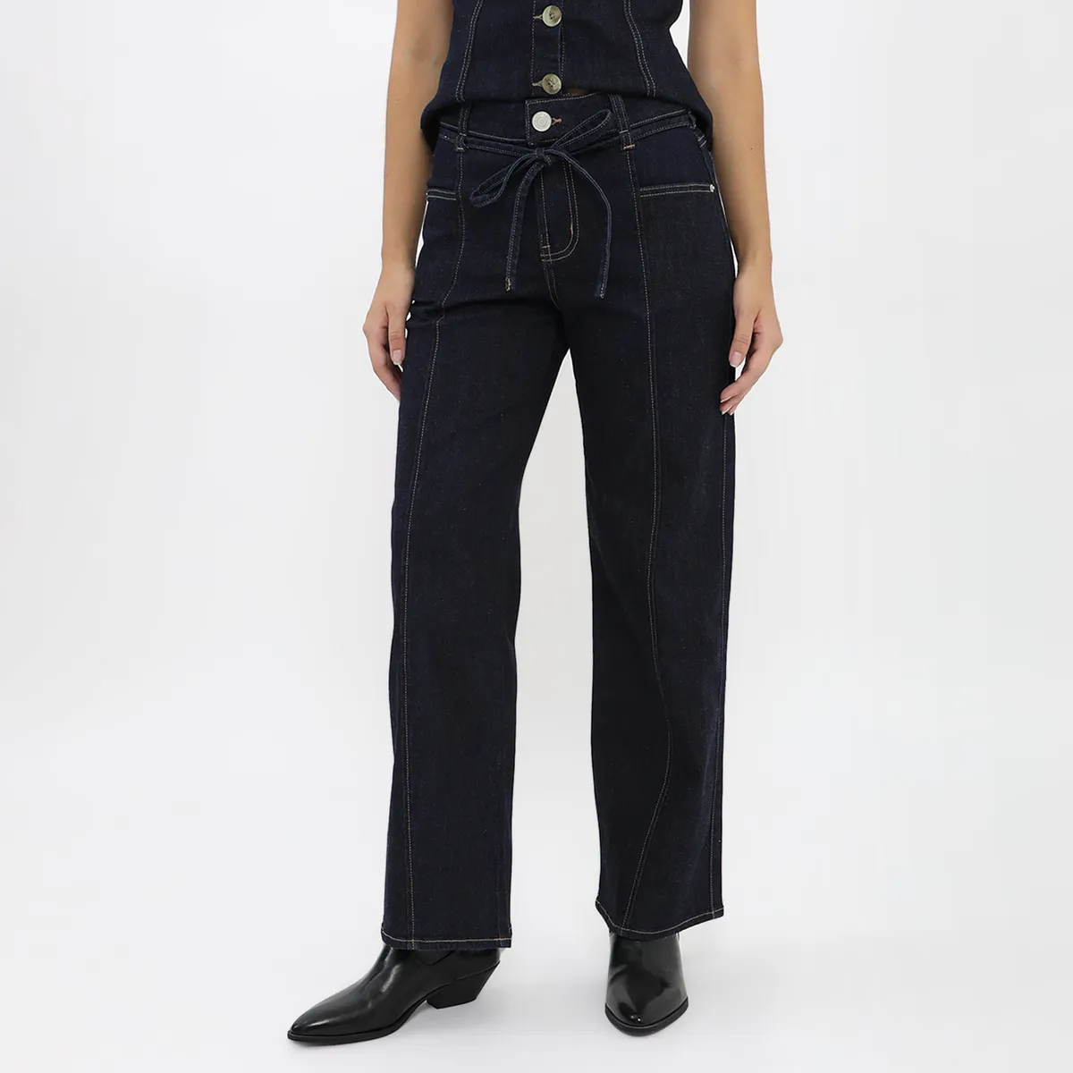 SYBILLA - Jean Straight Tiro Alto Mujer Sybilla