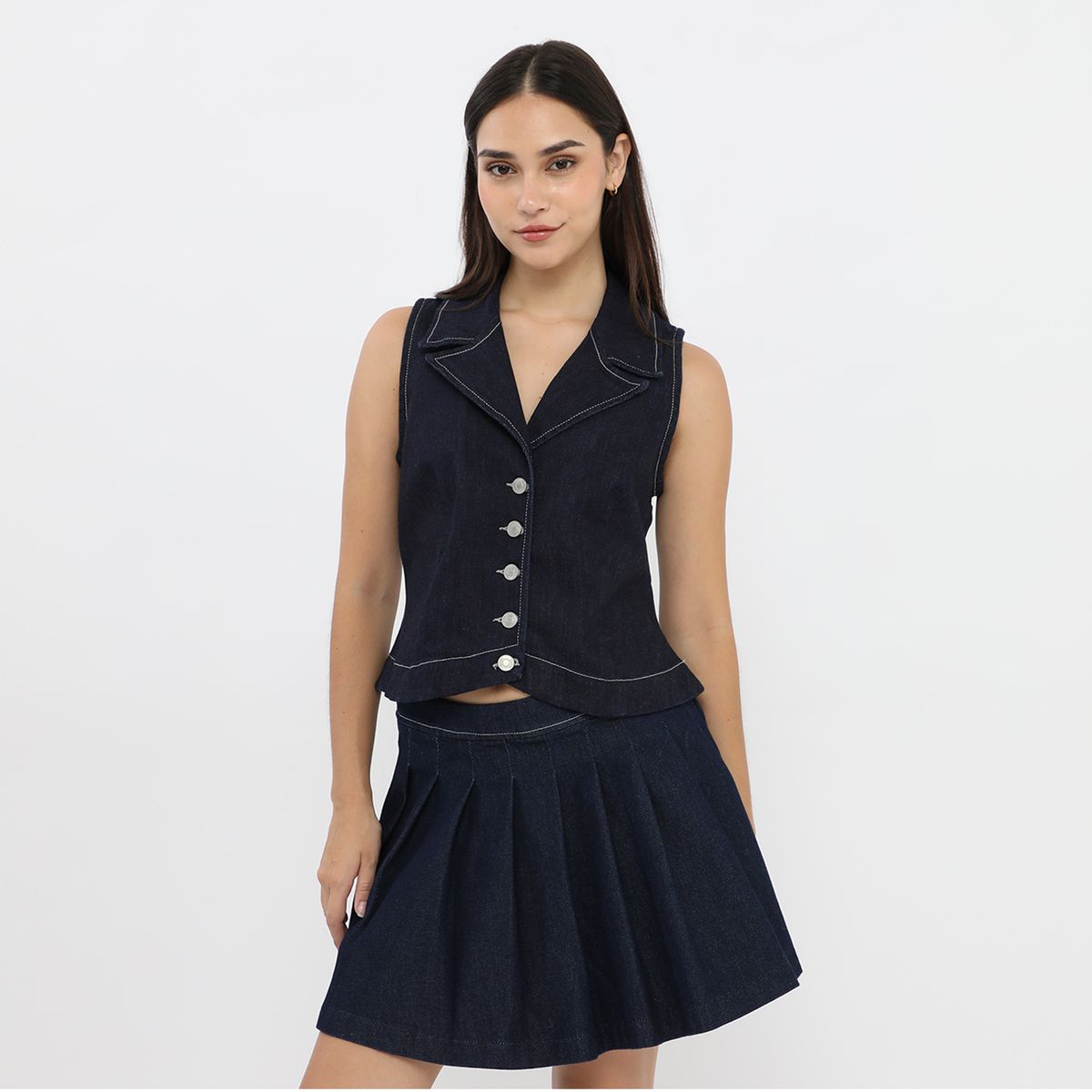 SYBILLA - Chaleco Denim Mujer Sybilla