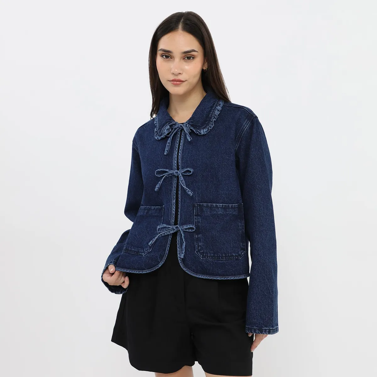 SYBILLA - Casaca Denim Mujer Sybilla