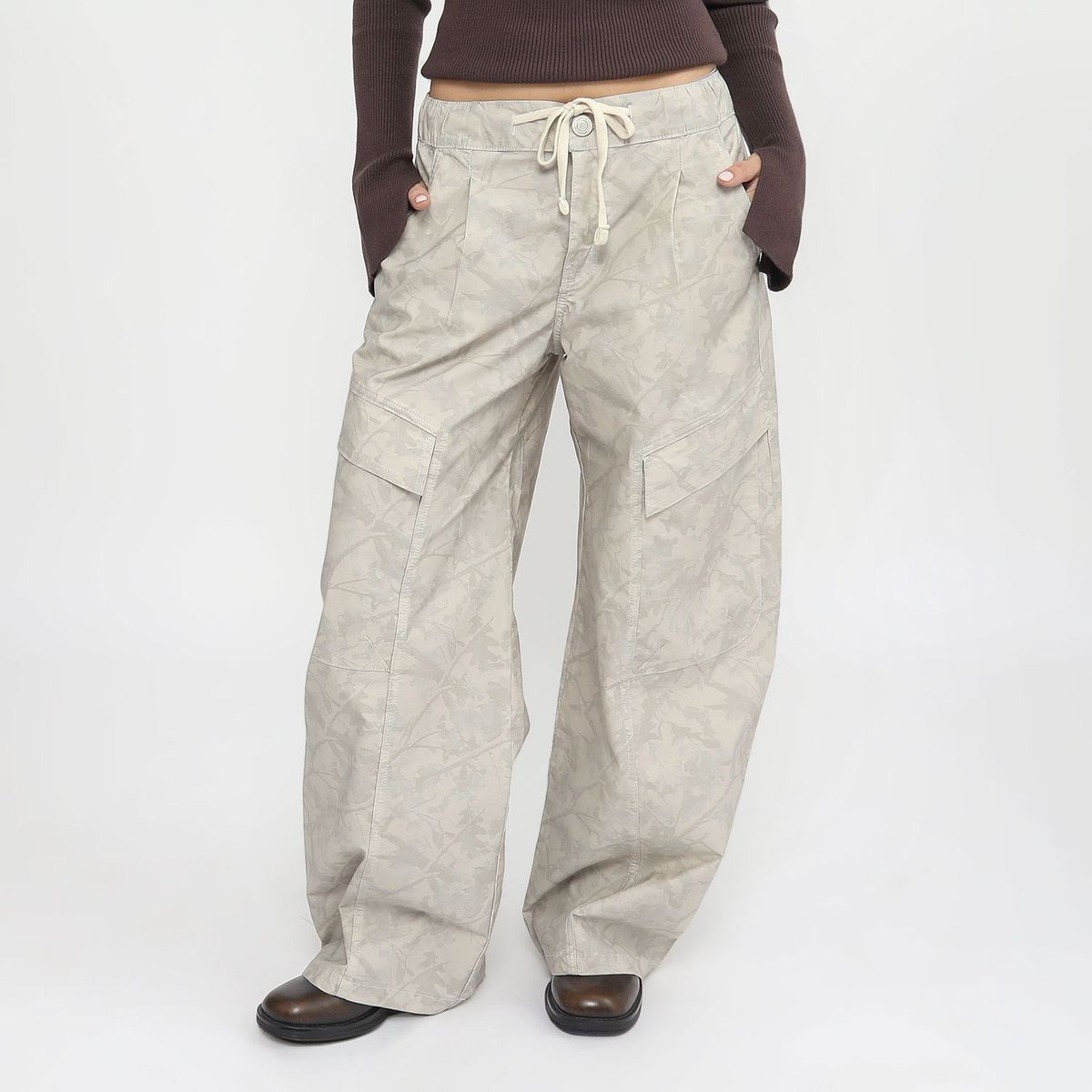 SYBILLA - Pantalón Baggy Tiro Medio Mujer Sybilla