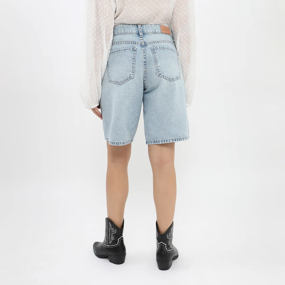 SYBILLA - Short Baggy  Tiro Alto Mujer Sybilla