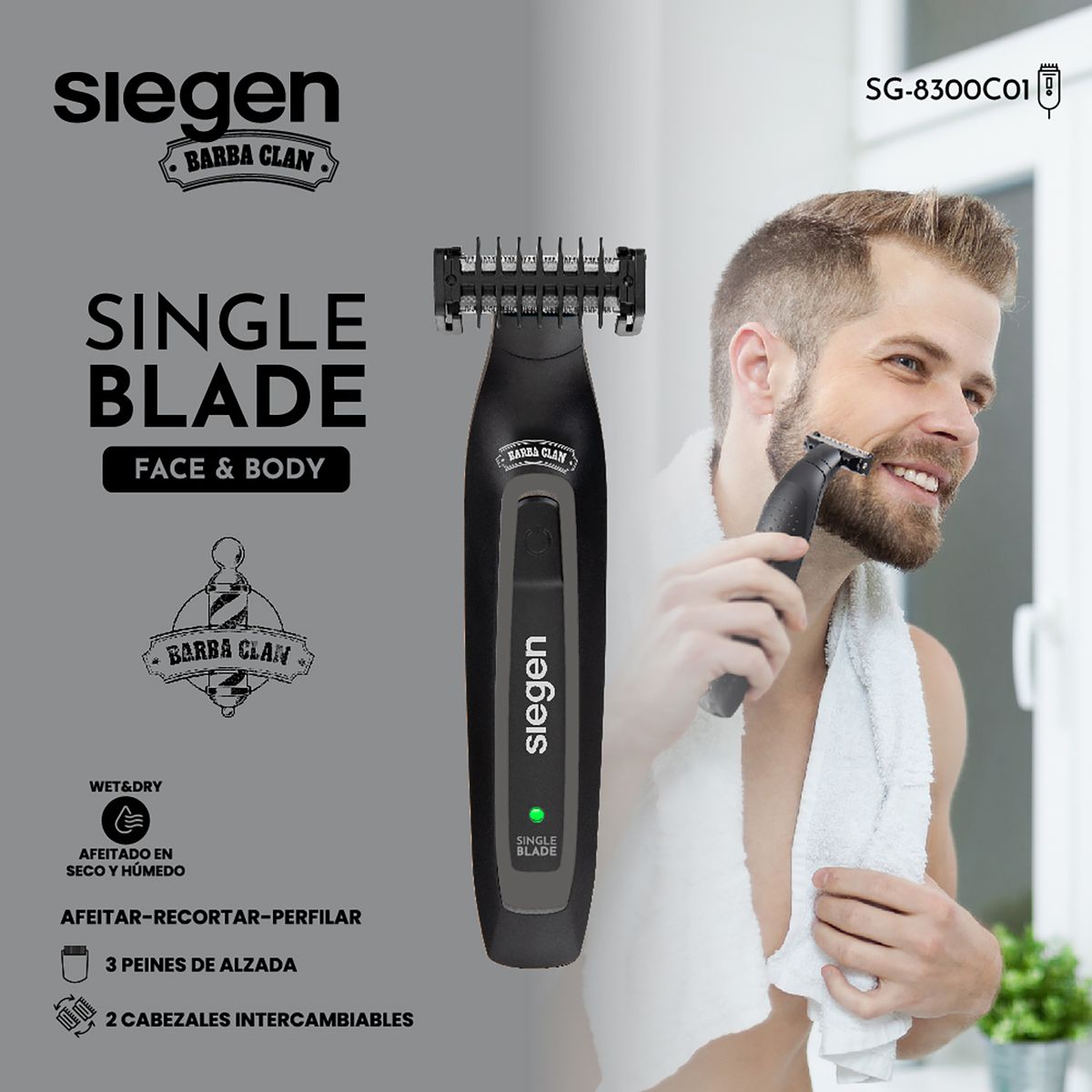 Siegen - Recortadora De Cabello Sg-8300c01