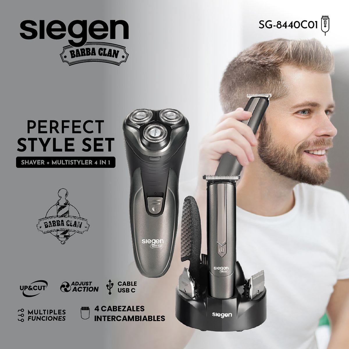 Siegen - Recortadora De Cabello Sg-8440c01
