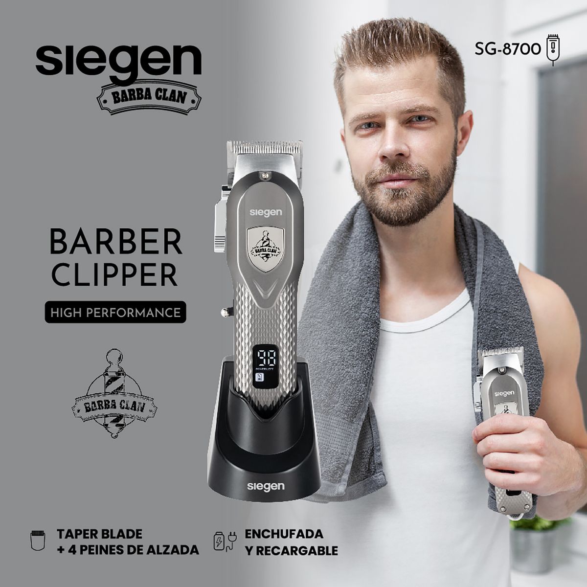 Siegen - Recortadora De Cabello Sg-8700