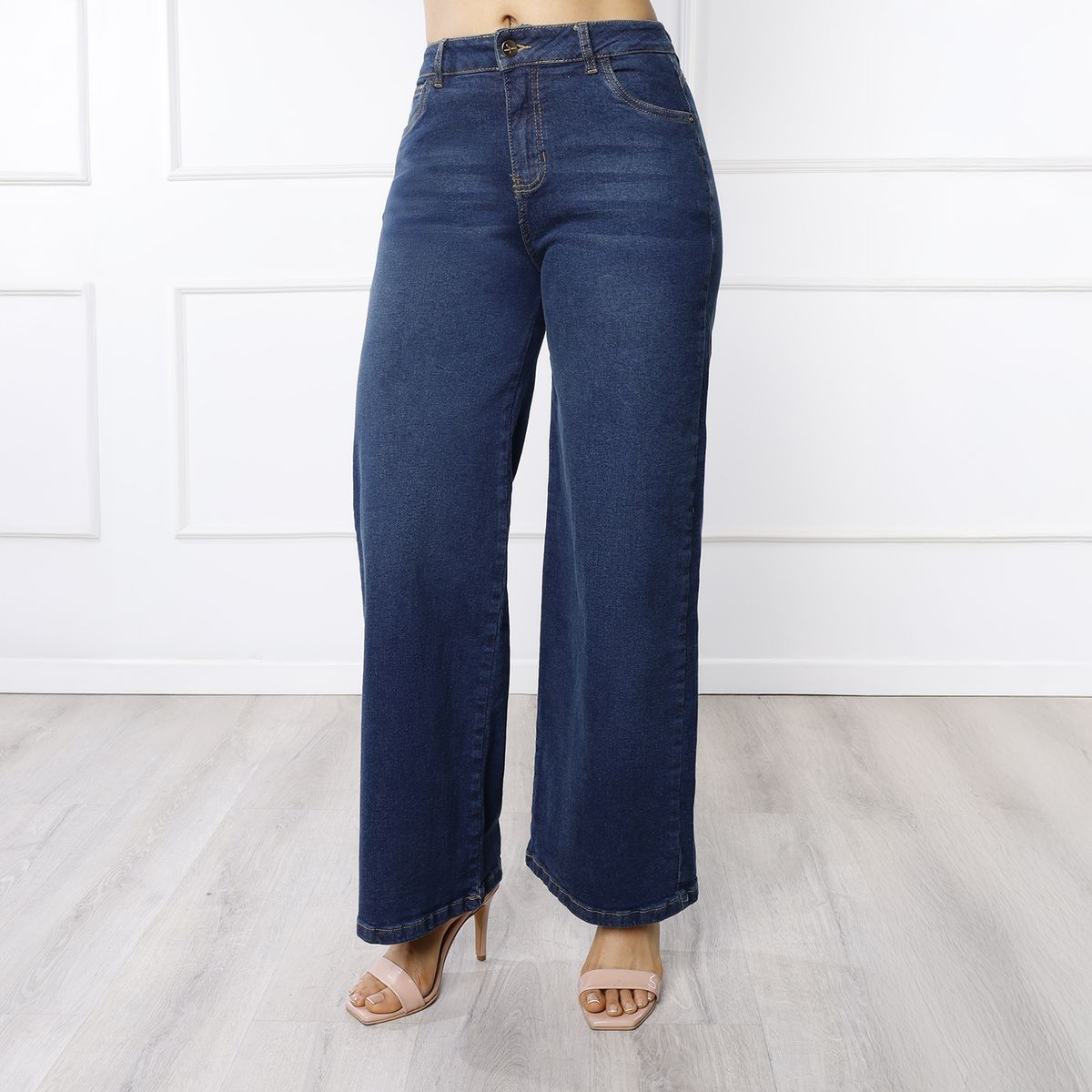KANSAS - Jean Wide Leg Tiro Alto Mujer Kansas