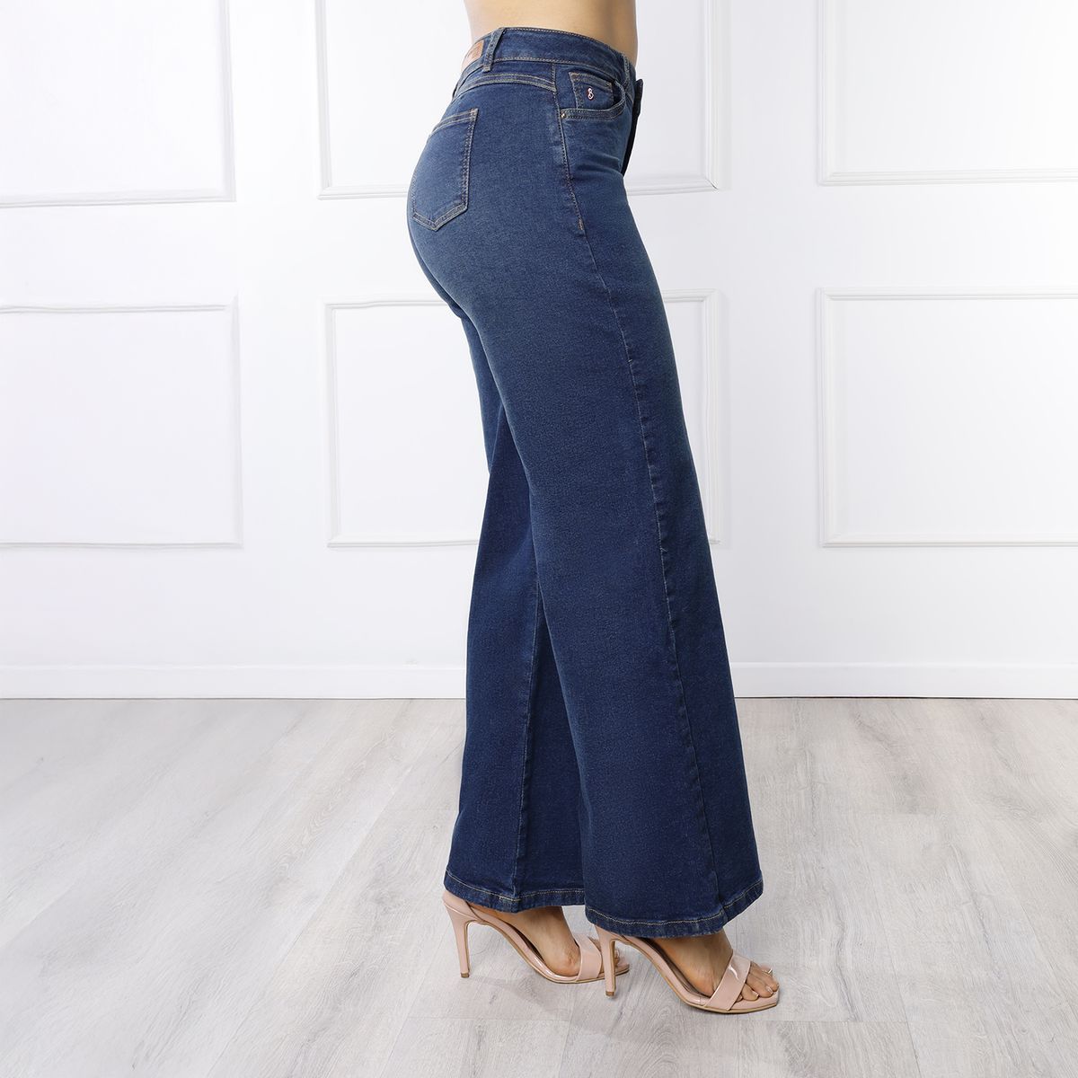 KANSAS - Jean Wide Leg Tiro Alto Mujer Kansas