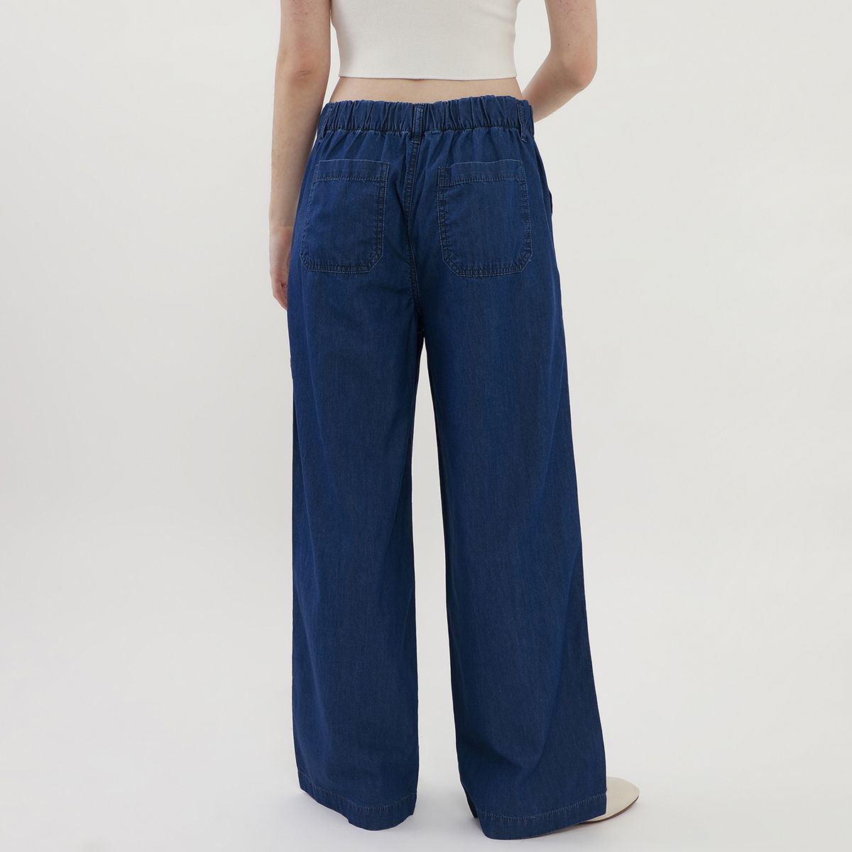 AMERICAN ABBEY - Pantalón Wide Leg Tiro Medio Mujer American Abbey
