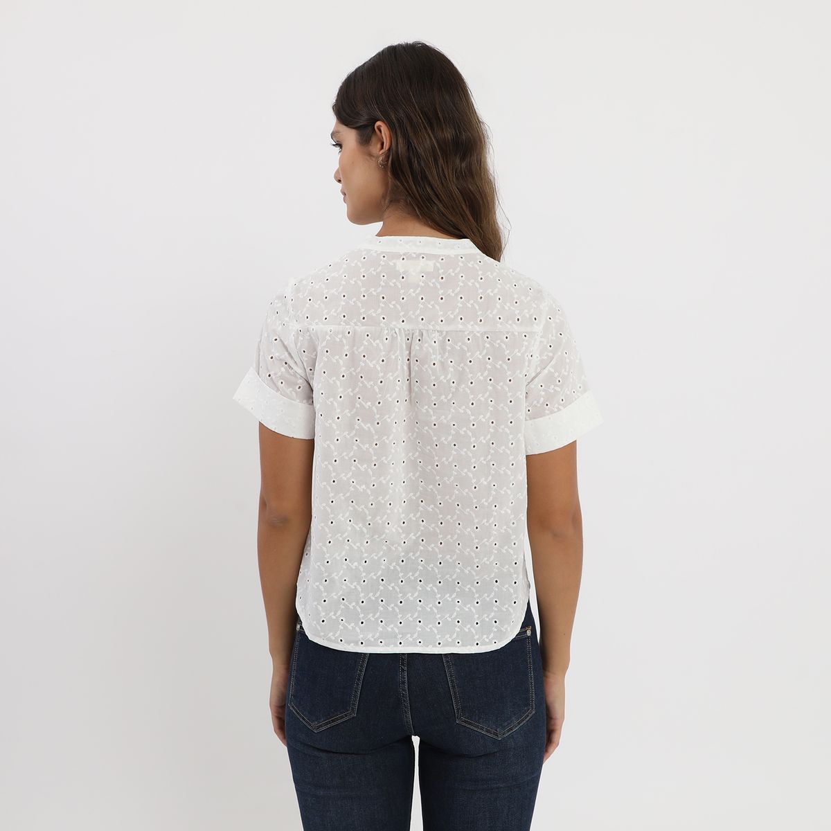 UNIVERSITY CLUB - Blusa Broderie Botones