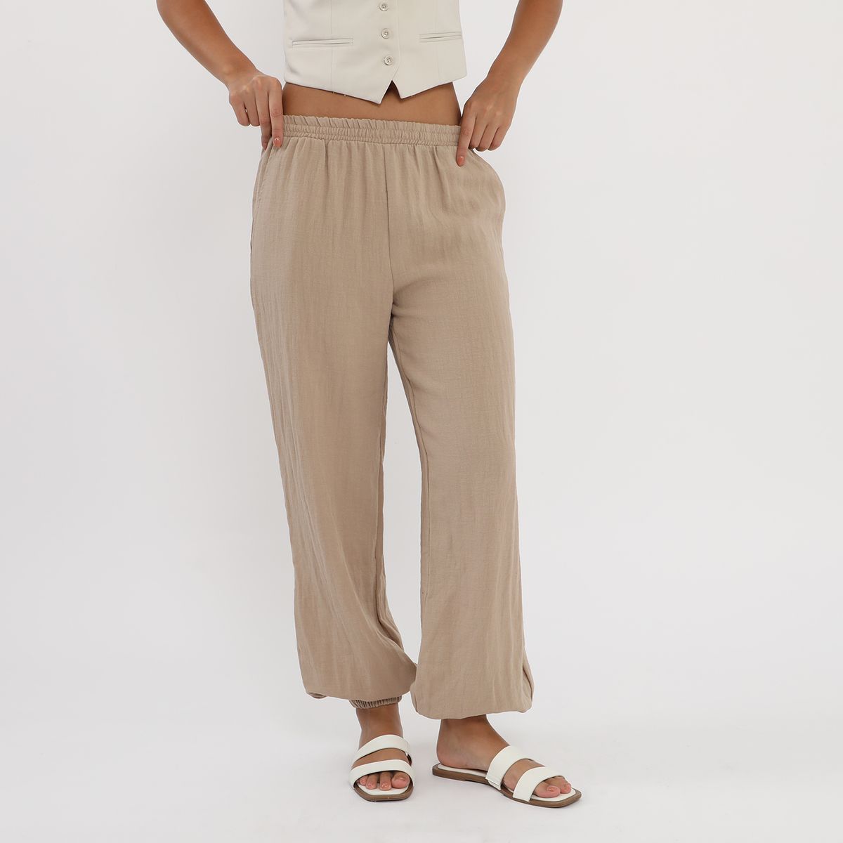 UNIVERSITY CLUB - Pantalon Lino Bombacho K
