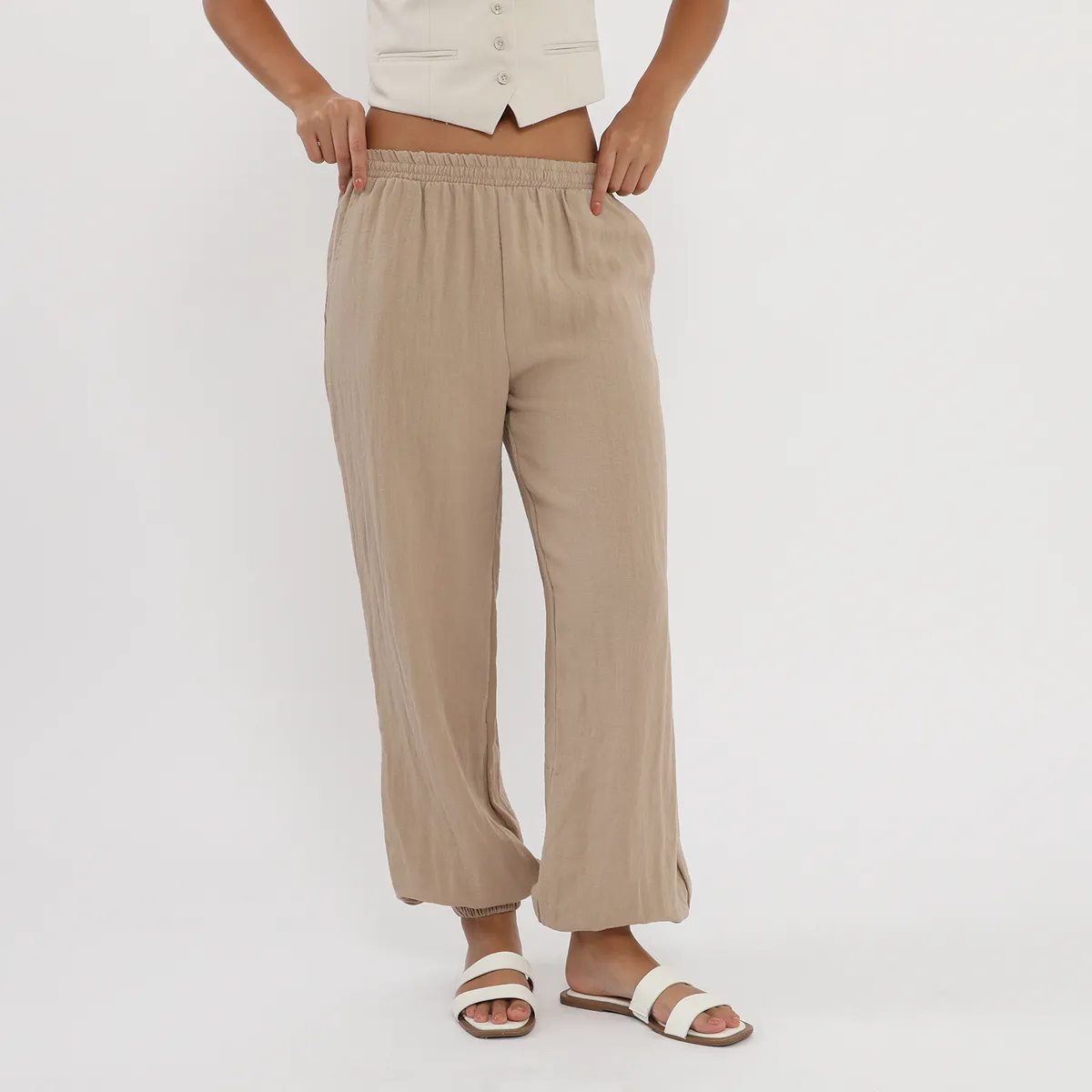 UNIVERSITY CLUB - Pantalon Lino Bombacho K