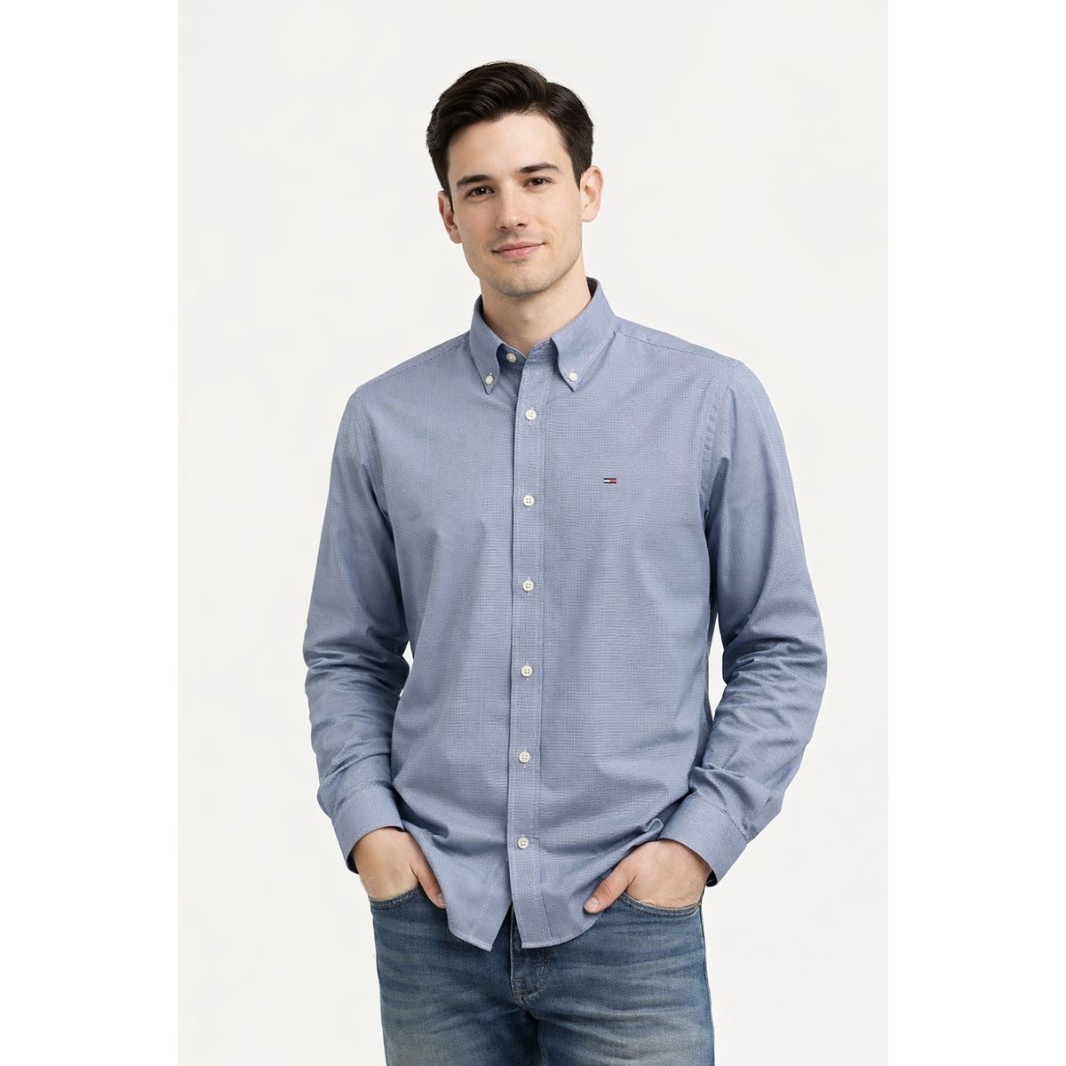 TOMMY HILFIGER - CAMISA SHIRT Azul 15.5