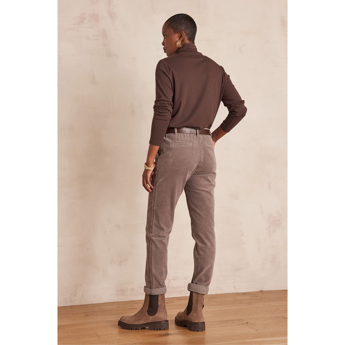 MAISON 123 - Pantalón Straight Tiro Alto Mujer Maison 123