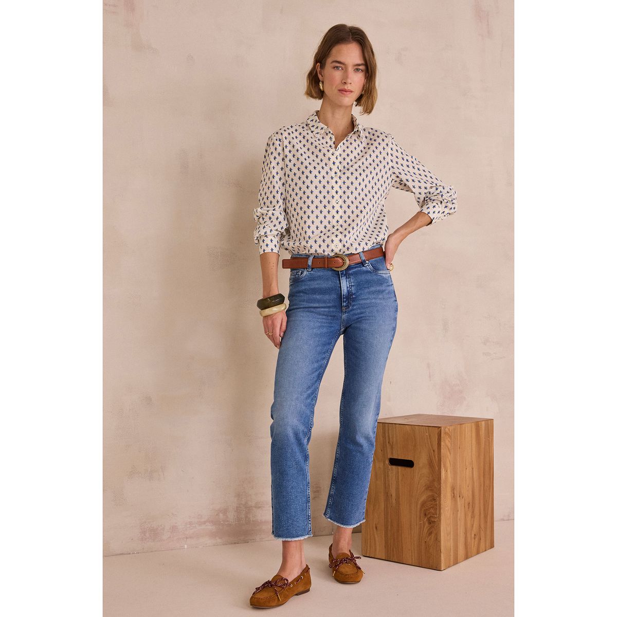 MAISON 123 - Jean Straight Tiro Alto Mujer Maison 123