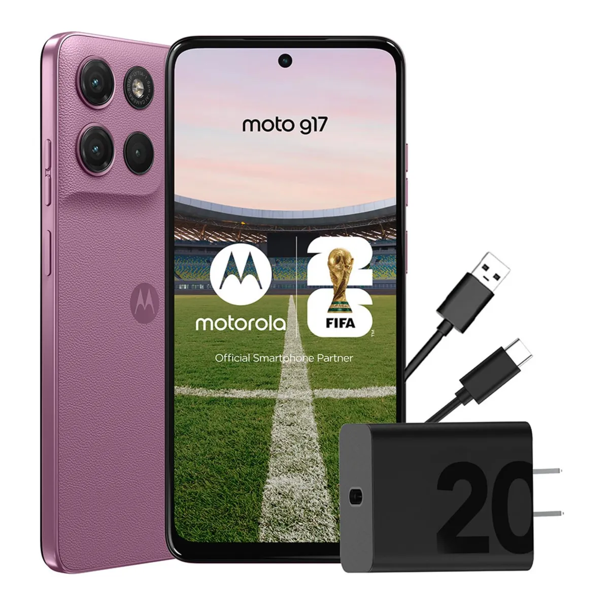MOTOROLA - Celular Motorola G17 4GB + 128GB Rosa