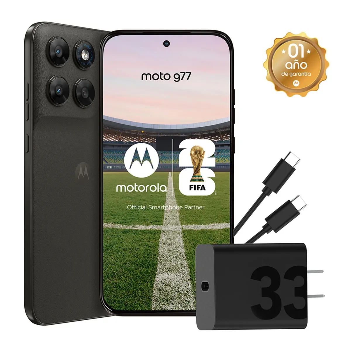 MOTOROLA - Celular Motorola G77 8GB + 256GB Negro