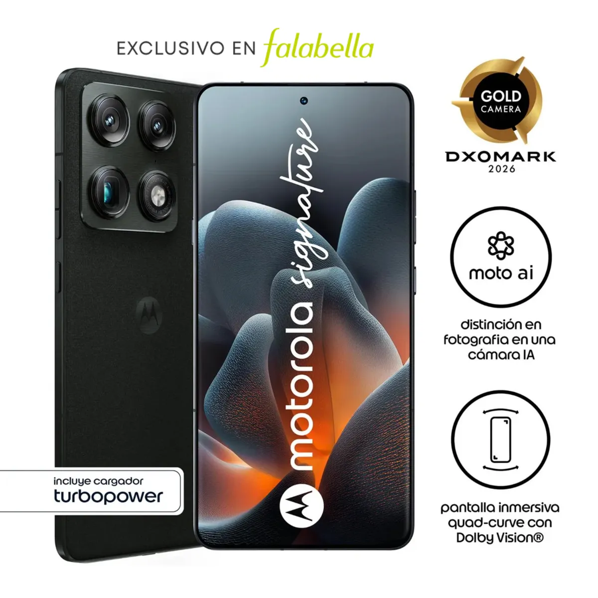MOTOROLA - Celular Motorola Signature 16GB + 1TB Negro