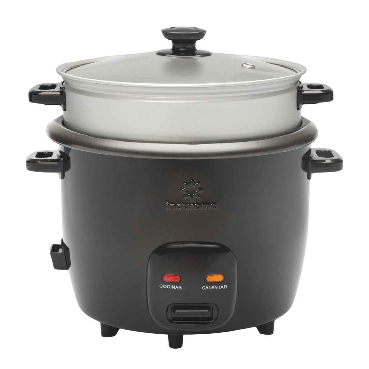 INDURAMA - Olla arrocera vapor negra 2.2 LT OAI22N