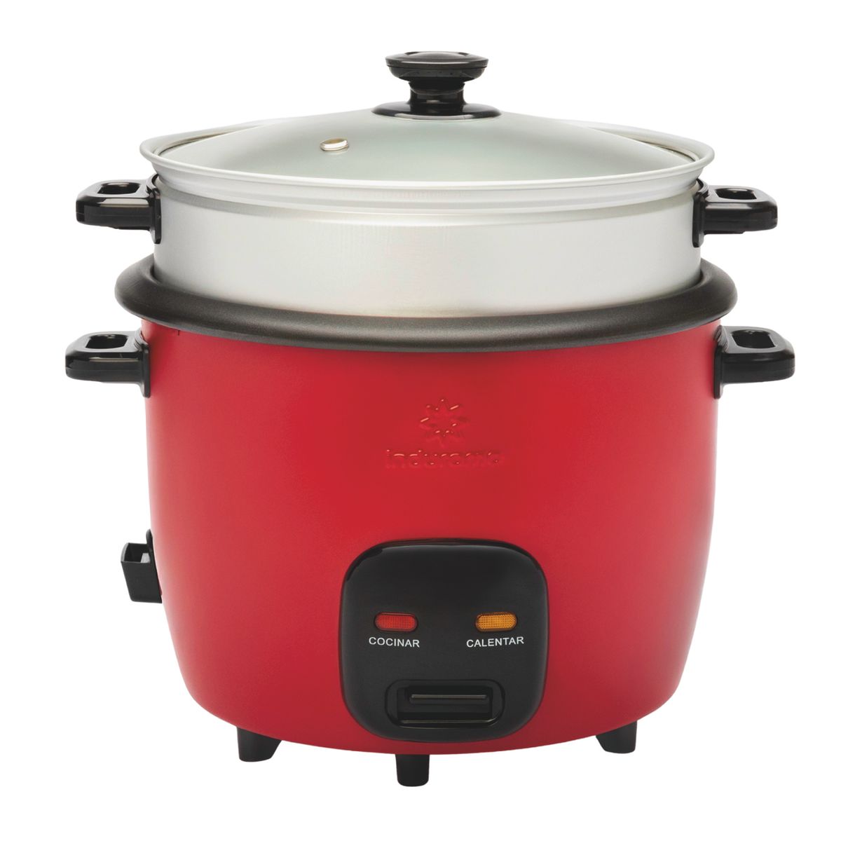 INDURAMA - Olla arrocera vapor roja 2.2 LT OAI22R