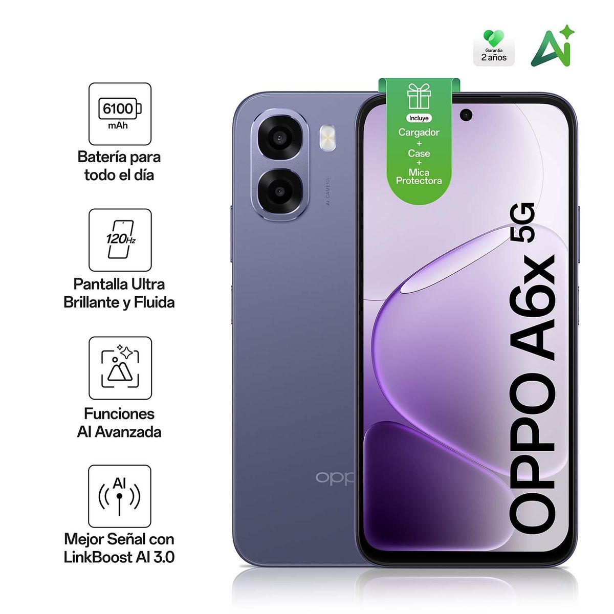 OPPO - Celular Oppo A6X 4GB + 256GB Gris