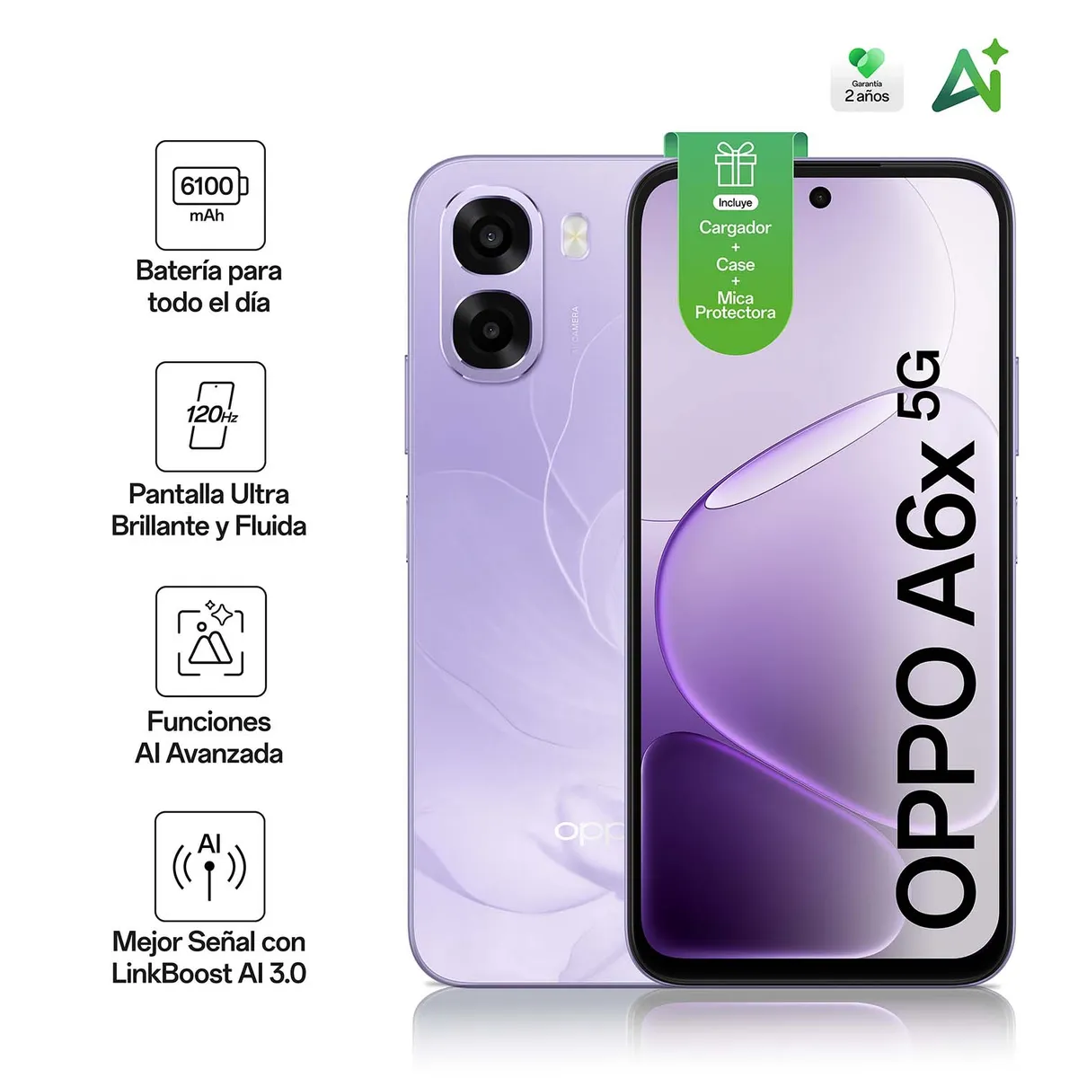 OPPO - Celular Oppo A6X 4GB + 256GB Violeta