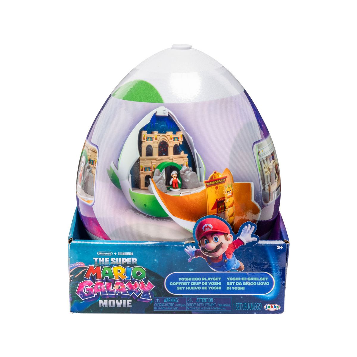 NINTENDO - Super Mario Galaxy Pelicula Mini Playset Huevo De Yoshi Con Figura 4 cm Nintendo