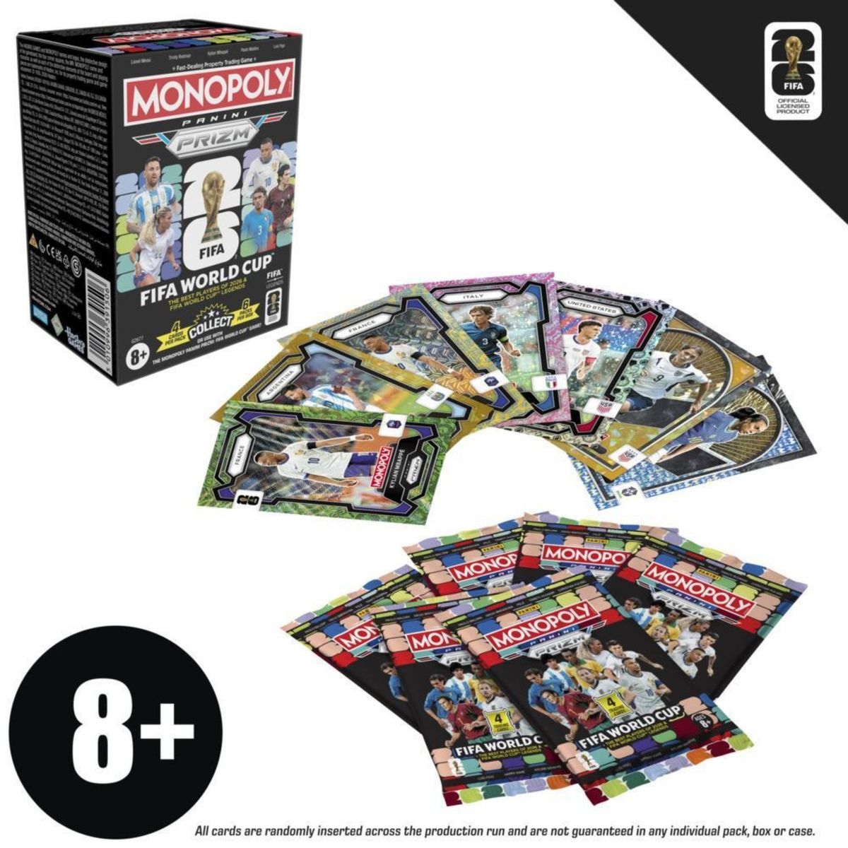 MONOPOLY - Caja de Cartas Coleccionables Monopoly Panini Prizm: Copa mundial FIFA