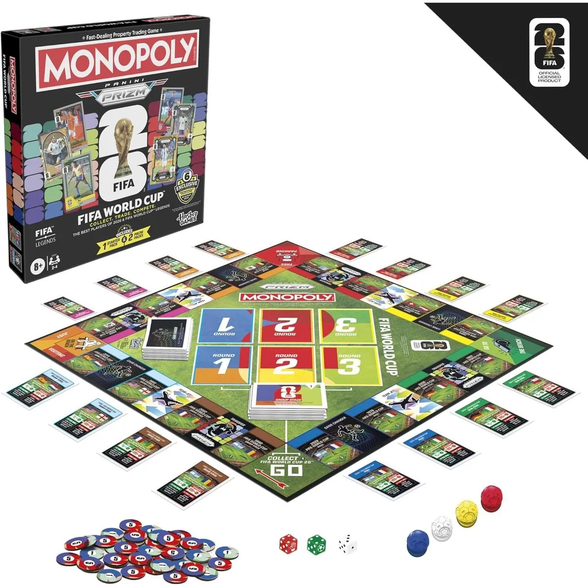 MONOPOLY - Juego de Mesa Monopoly Panini Prizm: Copa Mundial FIFA