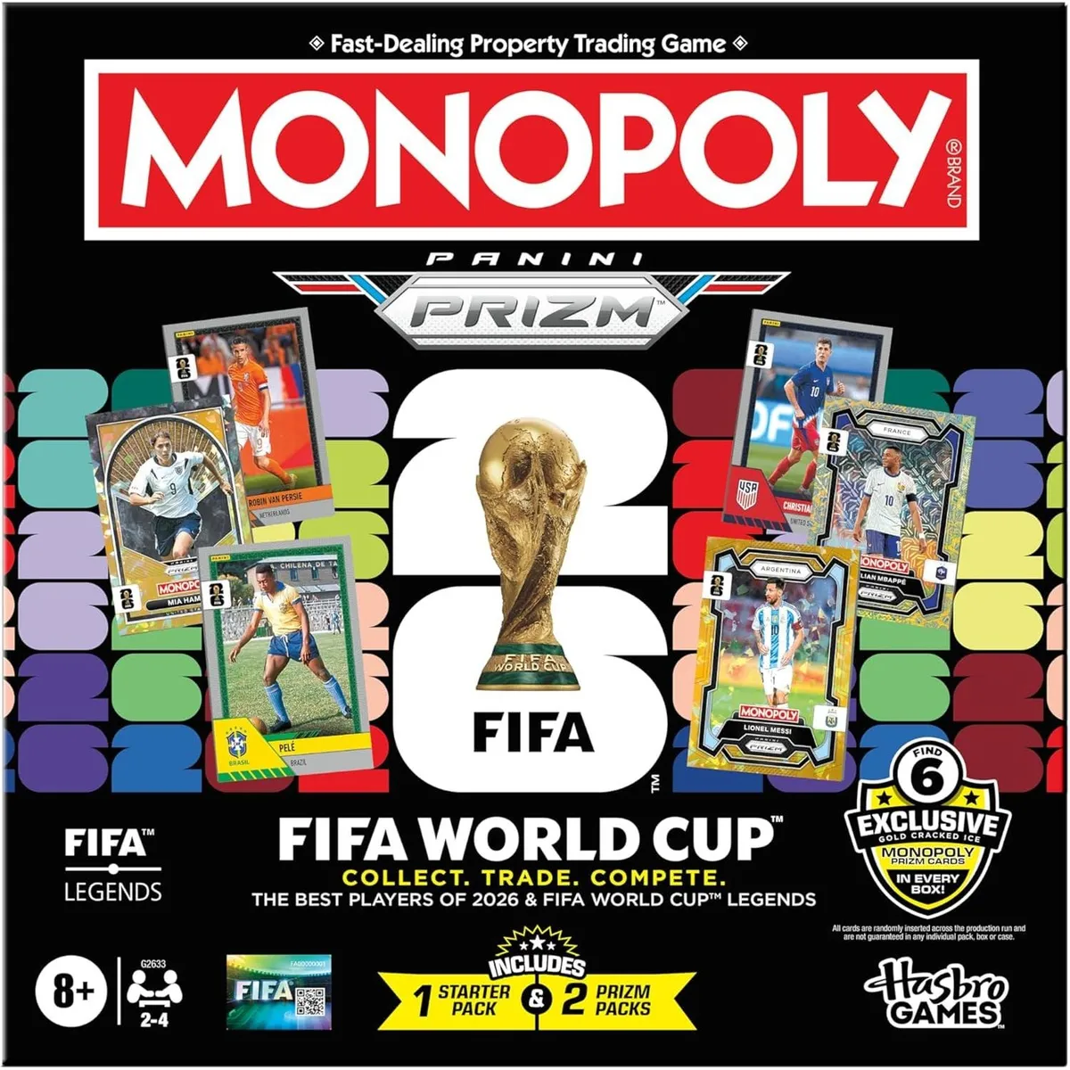 MONOPOLY - Juego de Mesa Monopoly Panini Prizm: Copa Mundial FIFA