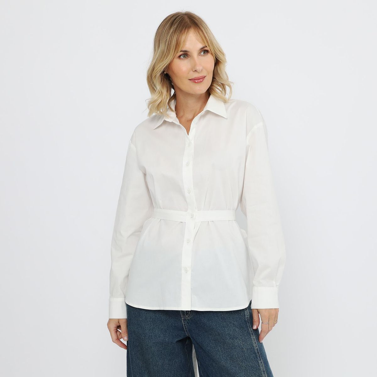 APOLOGY - Blusa Manga Larga Cinturón Mujer x MiradaTrendy