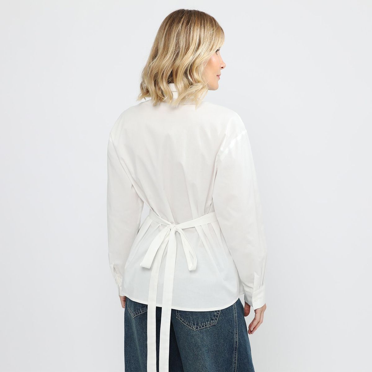 APOLOGY - Blusa Manga Larga Cinturón Mujer x MiradaTrendy