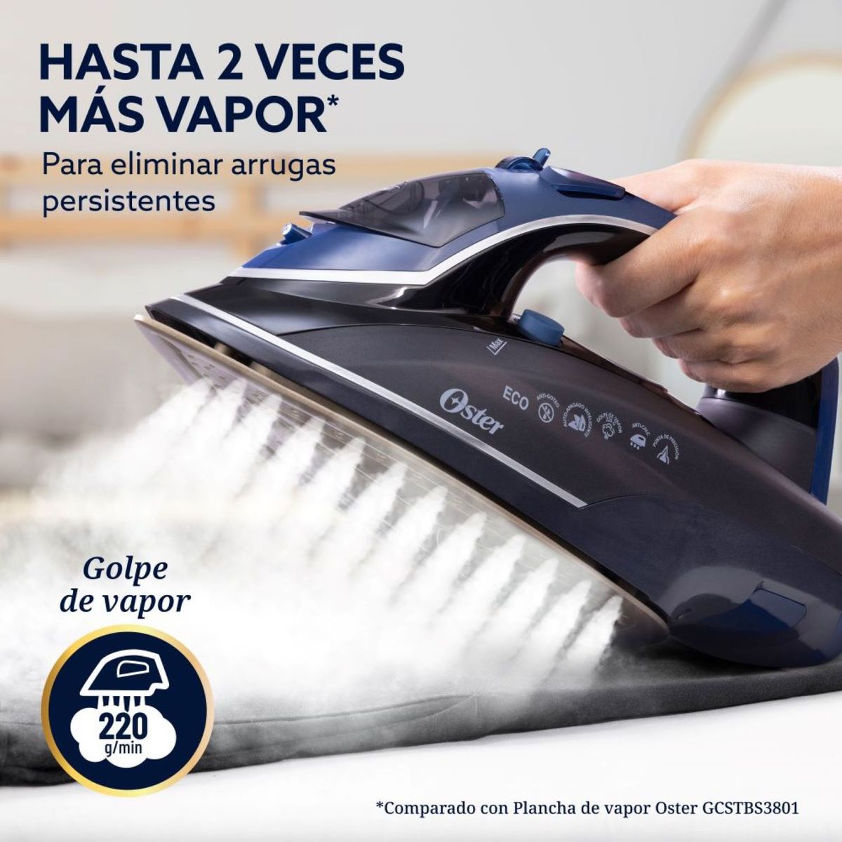 OSTER - Plancha Os Digital Diamond Steam