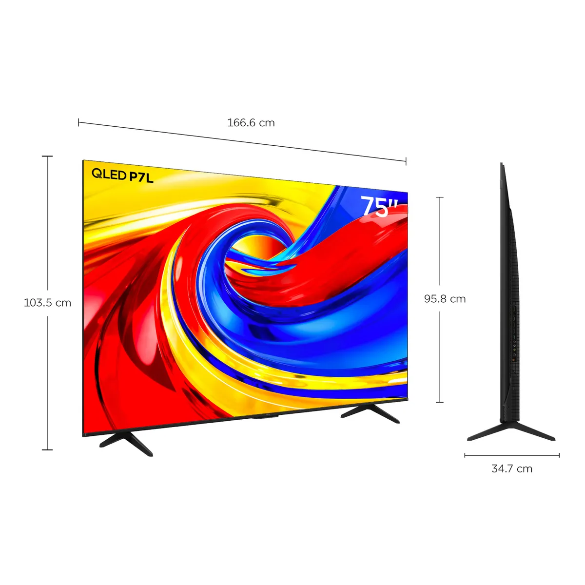 TCL - Televisor TCL 75" Qled 4K 75P7L Google TV