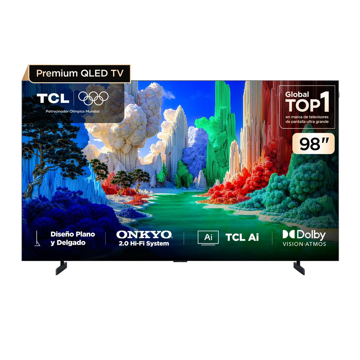 TCL - Televisor TCL 98" Qled TV 98A400 4k Ultra HD Google TV - 144 Hz
