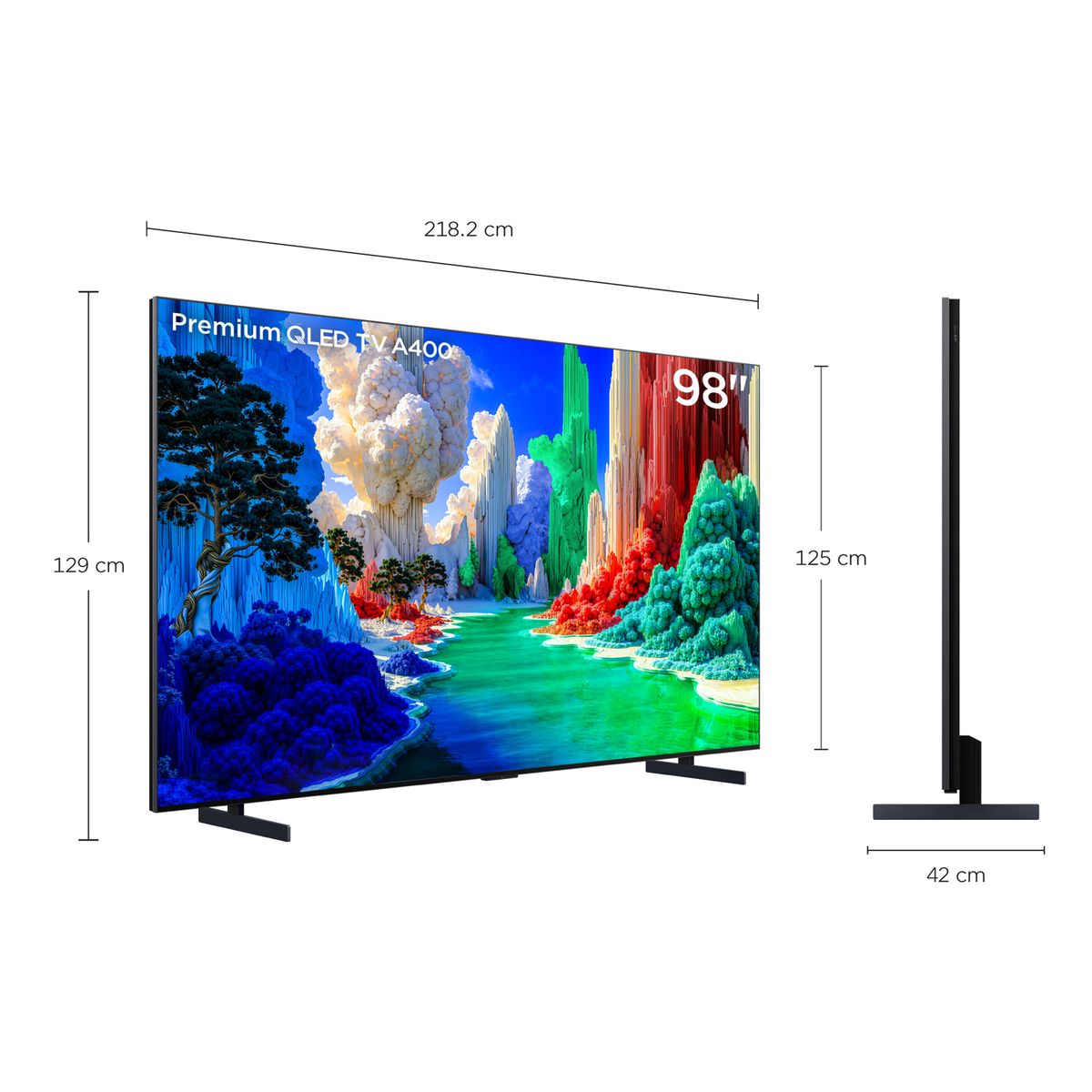 TCL - Televisor TCL 98" Qled TV 98A400 4k Ultra HD Google TV - 144 Hz