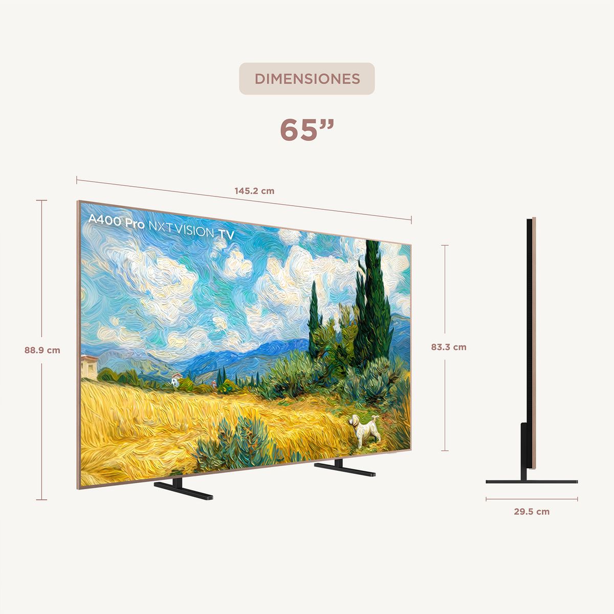 TCL - Televisor TCL 65" QD MiniLED 4K  65A400Pro ART TV  Google TV