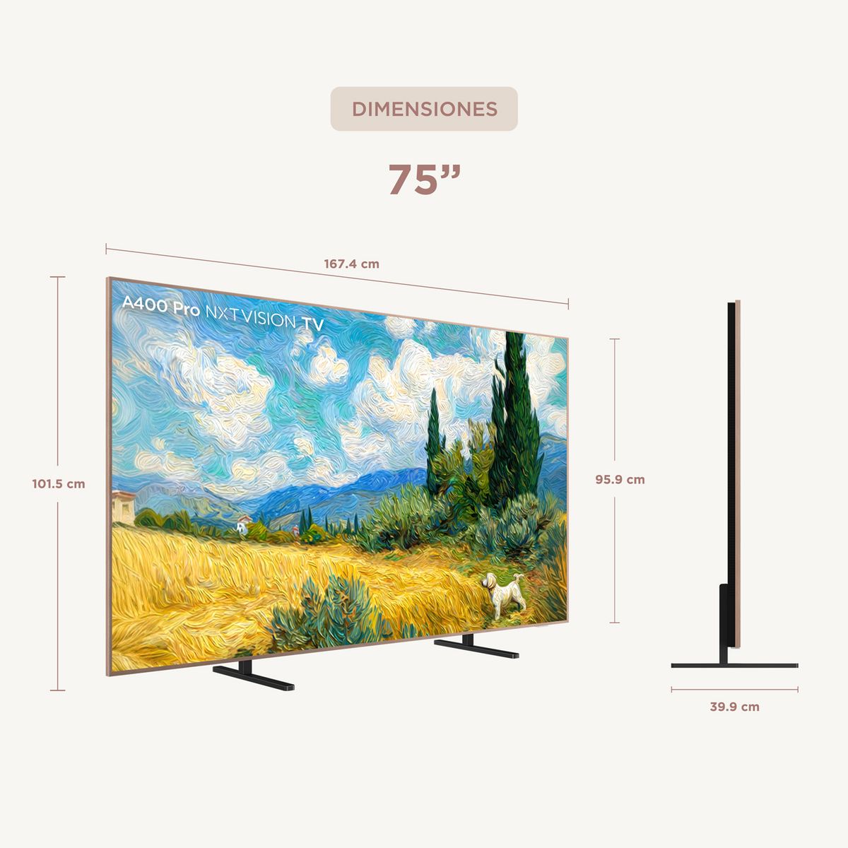 TCL - Televisor TCL 75" QD MiniLED 4K  75A400Pro ART TV  Google TV