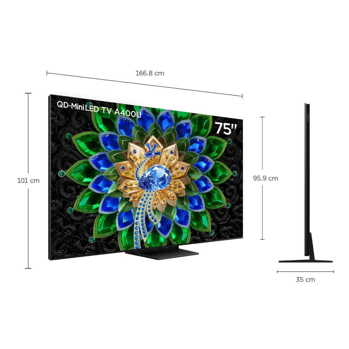 TCL - Televisor TCL 75" QD MiniLED 4K 75A400U Premium Smart Tv