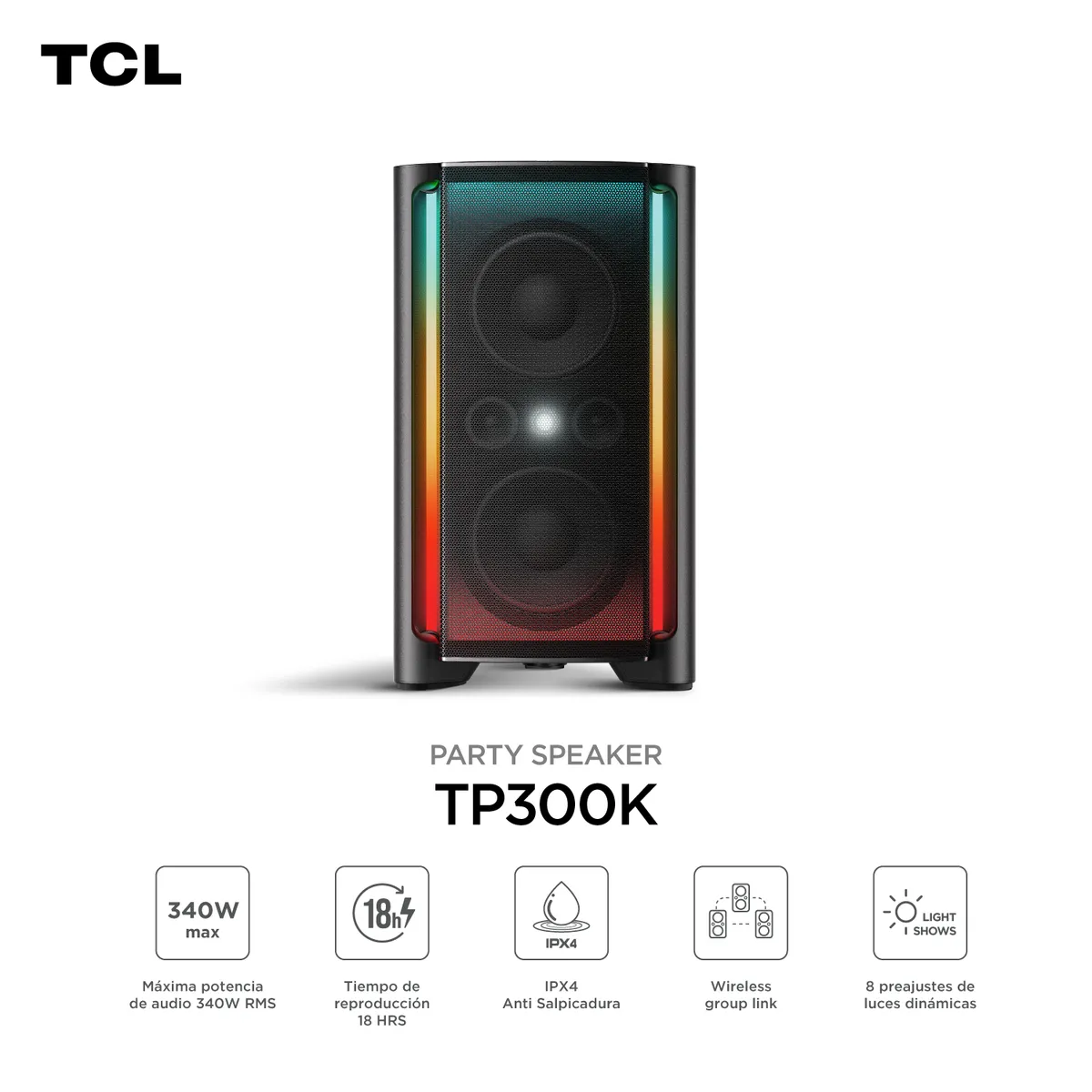 TCL - Torre de Sonido TCL TP300K Party Speaker