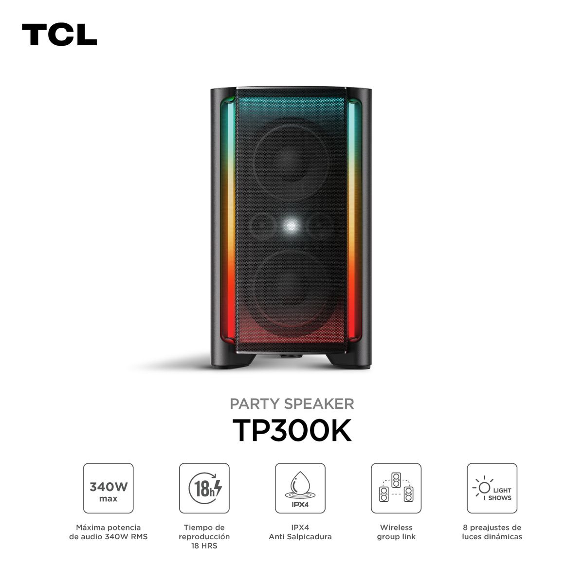 TCL - Torre de Sonido TCL TP300K Party Speaker