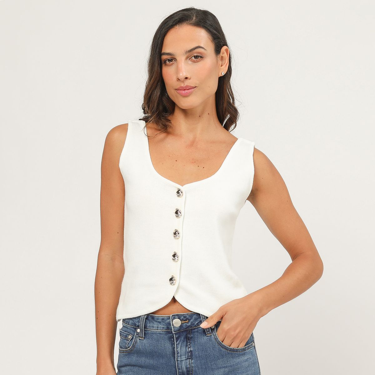 ELLE - Top Tejido Mujer Elle