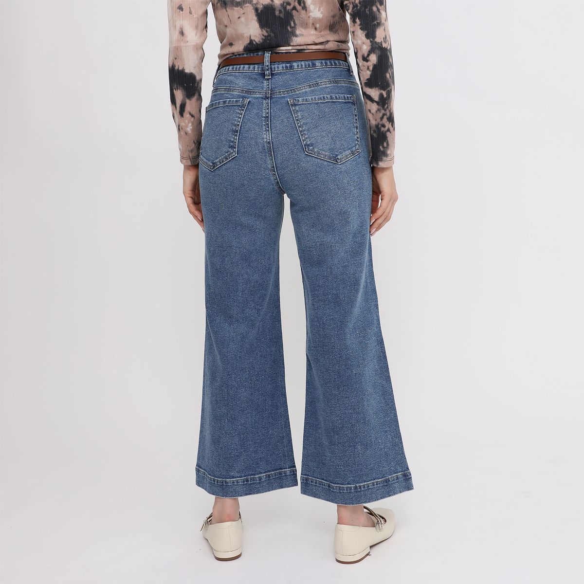 STEFANO COCCI - Jean Wide Leg Tiro Medio Mujer Stefano Cocci