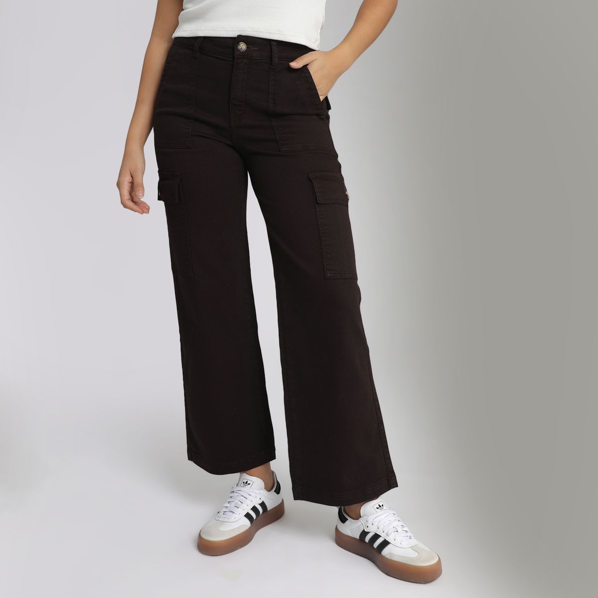 DOO AUSTRALIA - Pantalón Cargo Wide Leg Tiro Alto Mujer Doo Australia