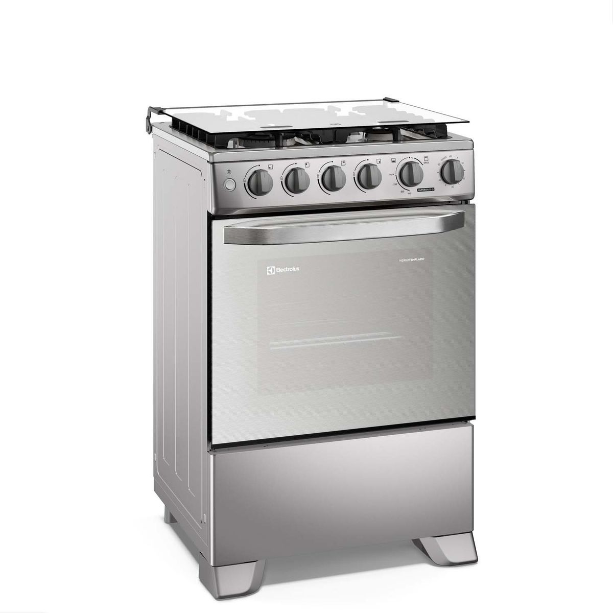ELECTROLUX - Cocina Gas 4 Hornillas VaporBake,Triple Llama, Grill 60cm FE4TMR