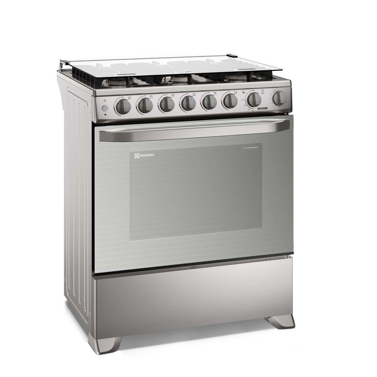 ELECTROLUX - Cocina Gas 6 Hornillas VaporBake, Grill 76cm FE6TMR