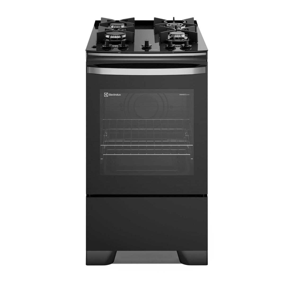 Electrolux - Cocina Gas 4 Hornillas VaporBake, Triple llama 52cm F4EGB