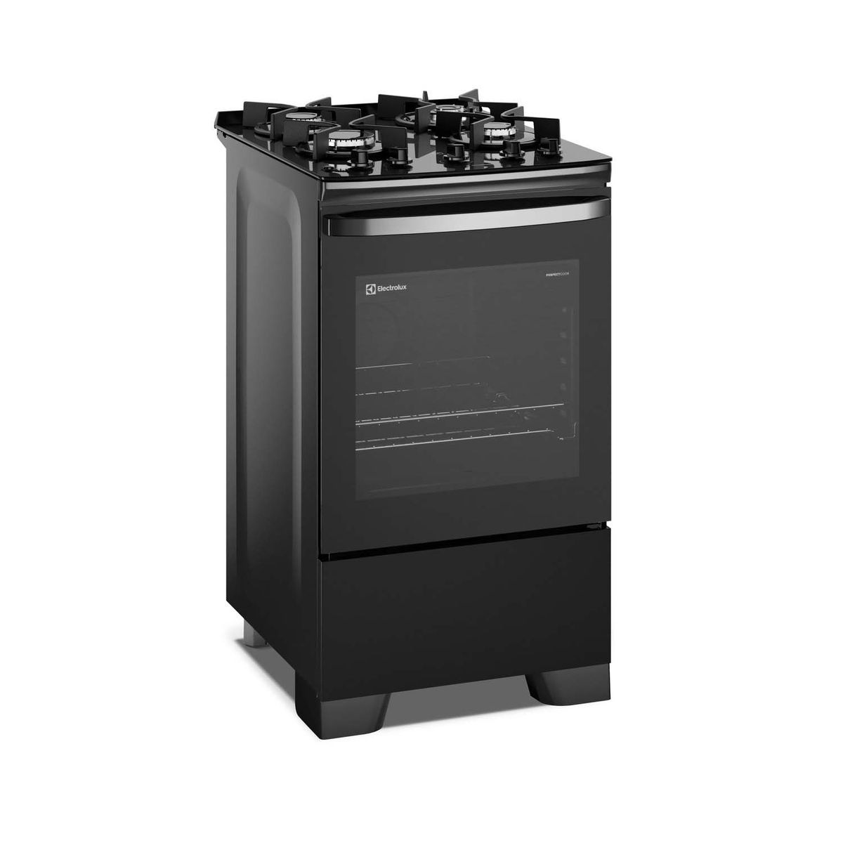 Electrolux - Cocina Gas 4 Hornillas VaporBake, Triple llama 52cm F4EGB